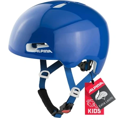 Image of ALPINA Unisex Children, HACKNEY cycling helmet, blue gloss, 47 51 cm