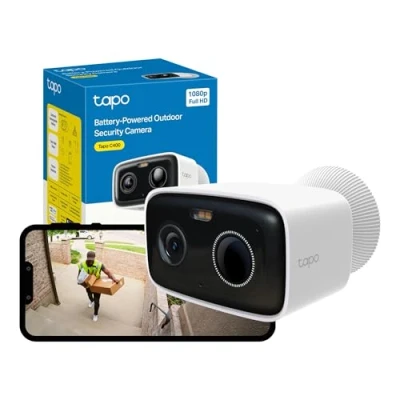 Image of TAPO C400 Battery Security Camera Outdoor Wireless, IP65 1080P Colour Night,180 Day 5200mAh,AI Detection, Local/Cloud Storage, CCTV, Alexa/Google,No Monthly Fee
