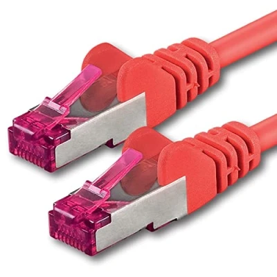 Image of 1aTTack.de 5m CAT6a Network cable red 1 piece CAT 6a S FTP double shielded PIMF 500MHz