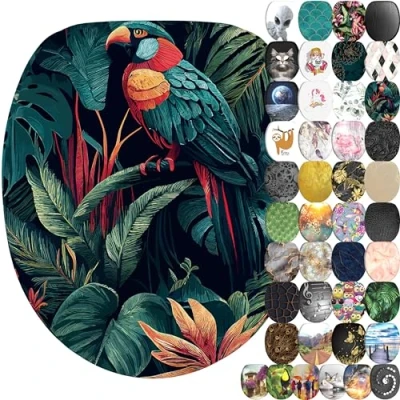 Image of Sanilo Soft Close Toilet Seat, Wide Choice of New Seats, Stable Hinges, Easy to Mount (Exotic)