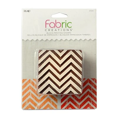 Image of Plaid Fabric Creations &quot;Chevron&quot; Stamp, Resin, Brown, Medium, 6 x cm
