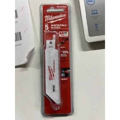 Image of Hackzall Mini Reciprocating Saw Blade 5PK 4&quot; DUCT HACKZALL, Weiß
