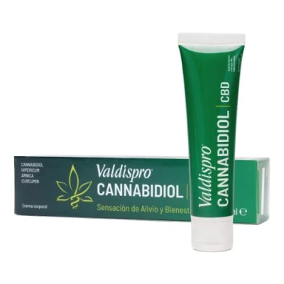 Image of AI VALDISPRO Cannabidiol CBD Cream, Comfort Cream that gives the skin a sense of relief and well being, 60 ml, Black