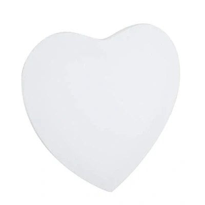 Image of Honsell 12232 Heart Shaped Stretcher Frame 30 x 1.5 cm Heavy Duty Cloth 100% Cotton Stapled Back for Oil Acrylic Painting and Stencil Technique, White, 1,5