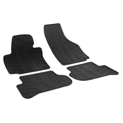 Image of Rubber Car Mats GL 0339 Set and Mounting Clips, 4 Pieces