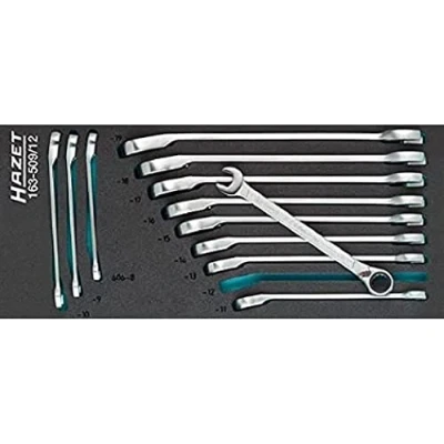 Image of HAZET 163 509/12 Ratchet Combination Spanner Set