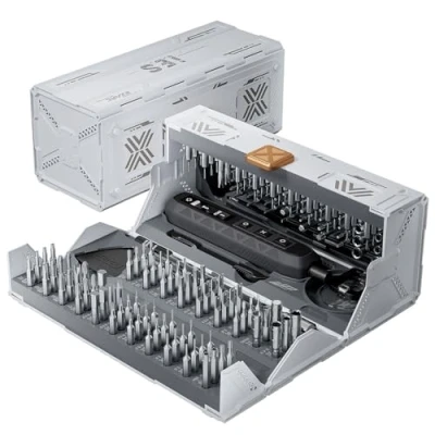 Image of EZARC Electric Screwdriver Set, 181 in 1 Screwdrivers Cordless, 3 Torque Settings, 160 Magnetic Precision Bits, Mini Tool Kit for Phone Laptop Camera Watch Computer White