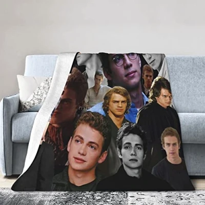 Image of YINGD Hayden Actor Christensen Blanket, Ultra Soft Lightweight Flannel Fleece Throw Blankets Warm Air Conditioning Blanket For Couch Sofa Bed 150CM X 125CM