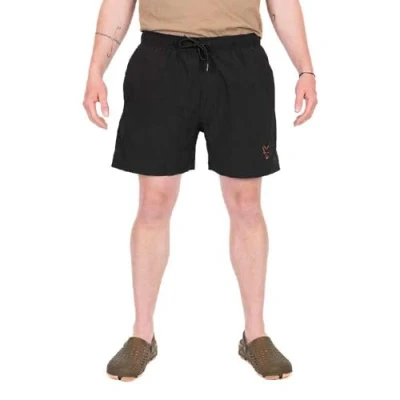 Image of Fox Collection Swim Shorts Black Large Comfortable Stretch Design Hand Pockets Elasticated Waist with an Adjustable Drawstring Quick Drying DWR Coating Code CCL306