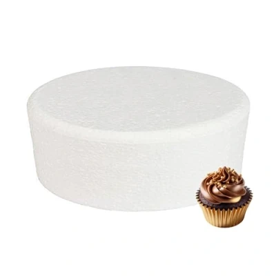 Image of Culpitt 12&quot; x 5&quot; Round Cake Dummy, Bevelled Edge Form, Practice Decorating or Use for Creating Long Lasting Displays, Smooth Polystyrene
