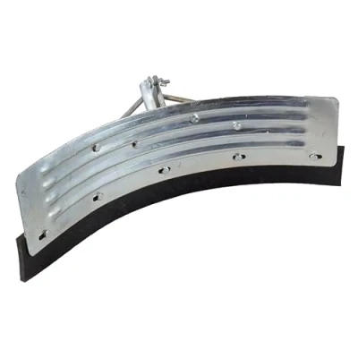 Image of Doblit Yard Scraper / Pusher Heavy Duty Metal Squeegee Reinforced with Rubber Blade Ideal for Slurry , Manure Muck Mud Snow Curved (34inch)
