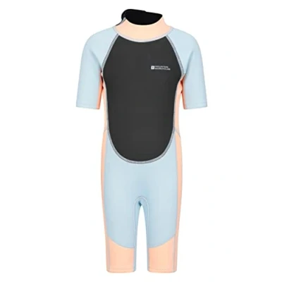 Image of Mountain Warehouse Junior Kids Shorty Wetsuit 2.5mm Thickness, Neoprene Wetsuit, Flat Seams Childrens Adjustable Neck Swimming Suit For Spring, Summer Rose Quartz 11 12 Years