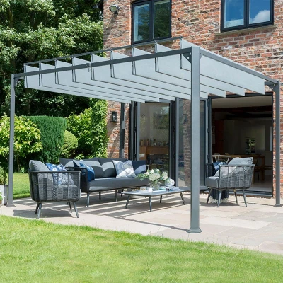 Image of 10&#039; x Garden Must Haves Pandora Leaf Adjustable Gazebo (3m 3m)