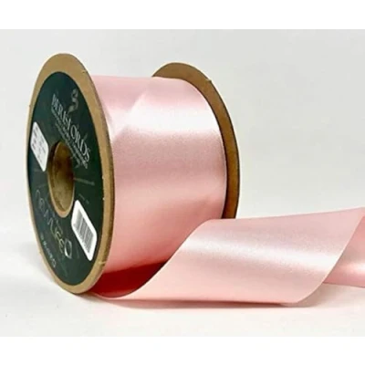 Image of Berisfords 50mm 70 Pale Pink NewLife Satin Ribbon 100% Recycled 20m Reel