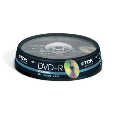 Image of TDK DVD+R47CBED10 20 DVD+R 16x 10 Pack Cakebox