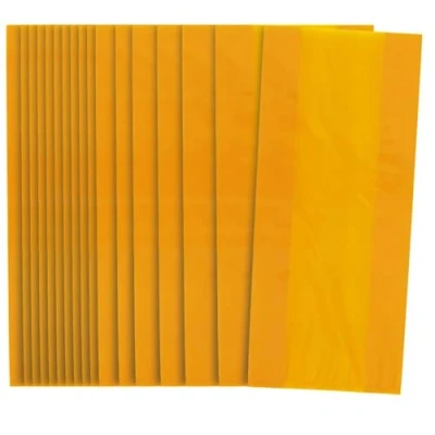 Image of Orange Large Cellophane Bags (27cm x 12cm) 30 Count Vibrant and Durable Packaging for Gifts Treats
