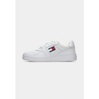 Image of Tommy Jeans Retro Basket Trainers, Women&#039;s, Size: 5, White shoes