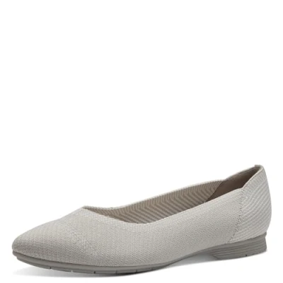 Image of Jana Women&#039;s 8 22167 42 Ballet Flat, Light Grey, 5 UK