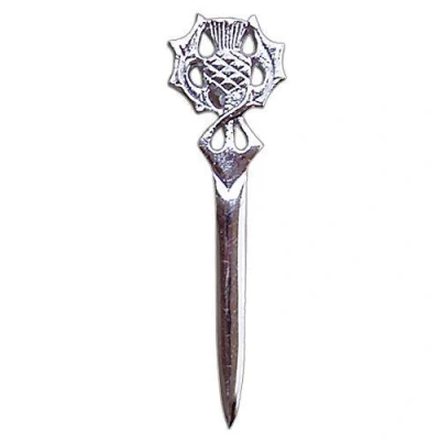 Image of Scottish Claymore Kilt Pin Sword Chrome Finish Wedding Stag Accessories