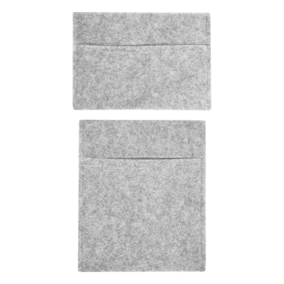 Image of Fabric Storage Pouches 2 Pack Sizes Silver Grey Car Motorhome Camper Van Matching Lining Tool Paperwork Document Pocket Organiser Holder Accessories Portable Fixed 100% Polypropylene 3mm Thick