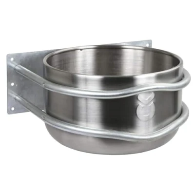 Image of Kerbl 32490 Stainless Steel Feeding Trough with Drain / Approx 18 L