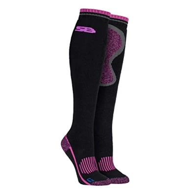 Image of Storm Bloc Ladies Warm Long Knee High Wool Blend Cushioned Thermal Equestrian/Hiking Socks (4 8 uk, SBGLS008CER)