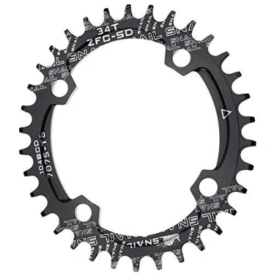 Image of CYSKY 34T Oval Narrow Wide Chainring 104BCD Bike Speed for Most Bicycle Road Mountain BMX MTB (34T)