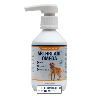 Image of Swedencare UK ArthriAid Omega Liquid Supplement 250 ml for Dogs and Cats, Joints Mobility