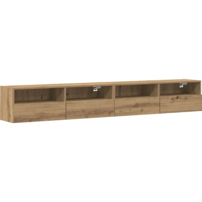 Image of vidaXL TV Wall Cabinets 2 pcs Artisan Oak 100x30x30 cm Engineered Wood
