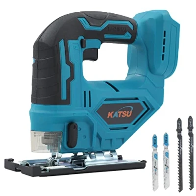 Image of KATSU FIT BAT 21V Cordless Jigsaw, 26mm Stroke Length, 3500SPM, ±45 Bevel Cutting, Variable Speed, 4Pcs Blades Included, Without Battery or Charger