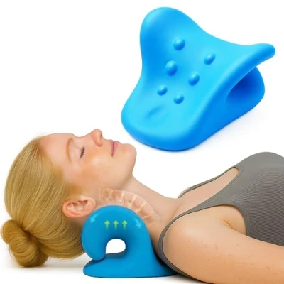 Image of JSM FITNESS Neck Stretcher, Traction Pillow, Cervical Device for Muscle Relaxation, Pain Relief and Reducing the Stiffness