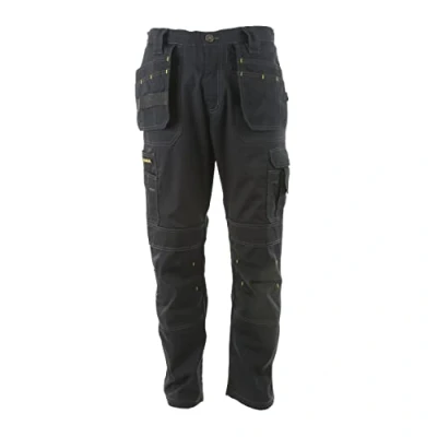 Image of Stanley Forge Men&#039;s Polycotton, Holster Pocket, Utility Cargo Work Trousers, Black, W38/L31