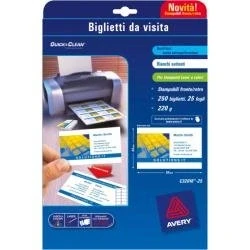 Image of Avery C32016 25 Business Cards Double Sided Satin (250Cards)