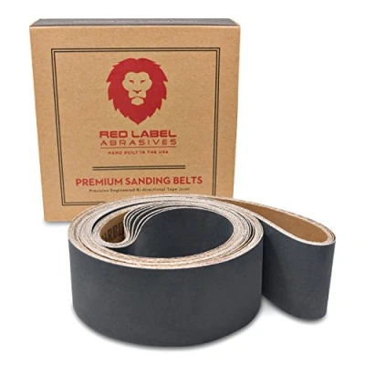 Image of 2 X 72 Inch Silicon Carbide Extra Fine Grit Sanding Belts 600, 800, 1000 Grits, 6 Pack Assortment