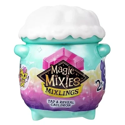 Image of Magic Mixies Mixlings Tap &amp; Reveal Cauldron 2 Pack, Wand Reveals Power, Powers Unleashed Series, for Kids Aged 5 and Up (Styles May Vary)