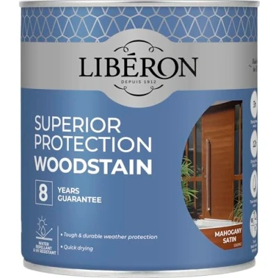 Image of Liberon Superior Protection 8 Year Wood Stain Mahogany Satin 750ml
