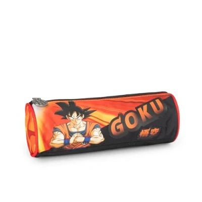 Image of Dragon Ball Official School Pencil Case, Lightweight and Compact, Easy to Carry Store in Backpack, with Practical Zip Closure, 8 x 22 cm, Black Orange, multi coloured, Tombola