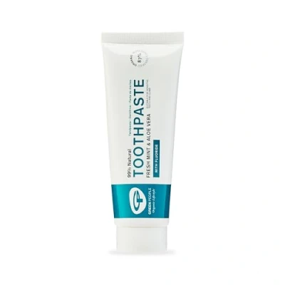 Image of Green People, Fresh Mint Toothpaste with Fluoride, 75ml, Certified Organic Ingredients, Cruelty Free, SLS Free and Suitable for Vegans.