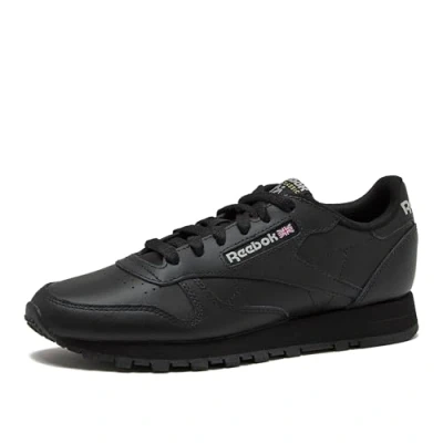 Image of Reebok Women&#039;s Classic Leather Sneaker, Core Black Pure Grey 5, 7 UK