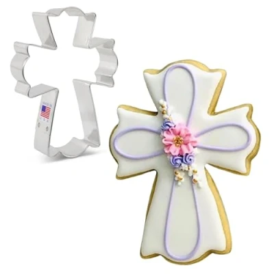Image of Ann Clark Cookie Cutters Large Fancy Cross Cutter by Flour Box Bakery, 11.4 cm