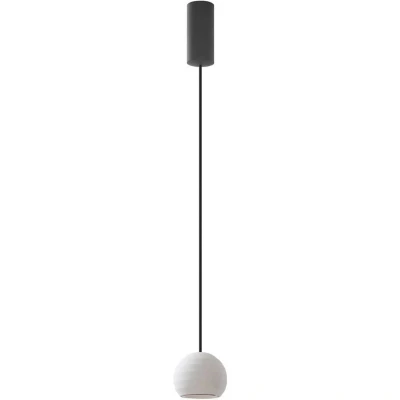 Image of Lucande LED pendant light Darkorin, white, round, plaster, Ø 12 cm