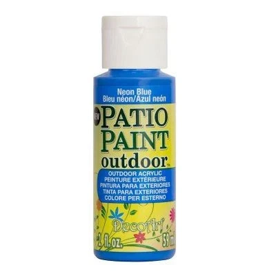Image of DecoArt Outdoor Acylic Paint, Acrylic, Neon Blue, 59ML