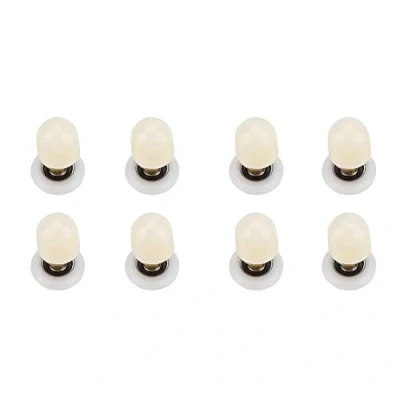 Image of 8pcs Brass ABS Shower Door Rollers Runners Pulleys Bathroom Doors Hardware for The Glass Sliding (27mm)