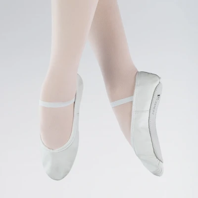 Image of 1st Position White Leather Ballet Shoes (Child UK 11.5)
