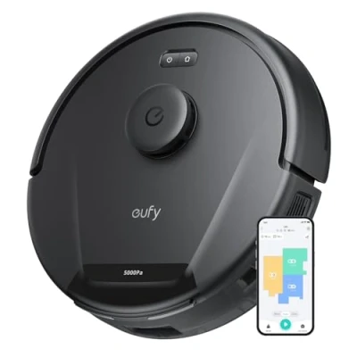 Image of eufy L60 Robot Vacuum Cleaner, Ultra Strong 5,000 Pa Suction to Remove Hair, Dust, iPath Laser Navigation, for Deep Floor Cleaning, Ideal Hard Floors