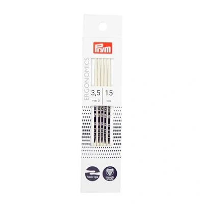 Image of Prym Double Pointed Knitting pins Ergonomics 15 cm 4.00 mm x 1, White, One Size
