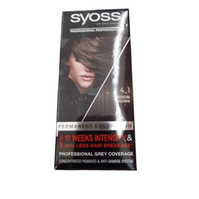 Image of Syoss 4 1 Hair Colour 115 ml Medium Brown Pack of 3