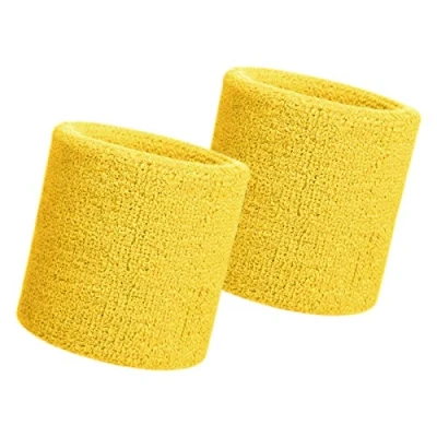 Image of HANERDUN Sports Wristbands Sweat Wrist Sweatbands For Men And Women Terry Cloth bands Gym Running Basketball Tennis Working Out