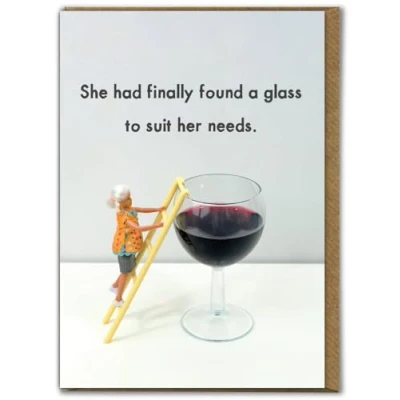 Image of Bold &amp; Bright Funny Birthday Card ‘Large Wine’ Hilariously Cards For Women Cheeky Her Female Friends Mates Partner Novelty Humour