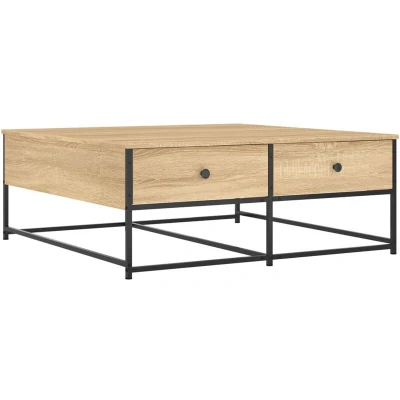 Image of vidaXL Coffee Table Sonoma Oak 100x99x40 cm Engineered Wood